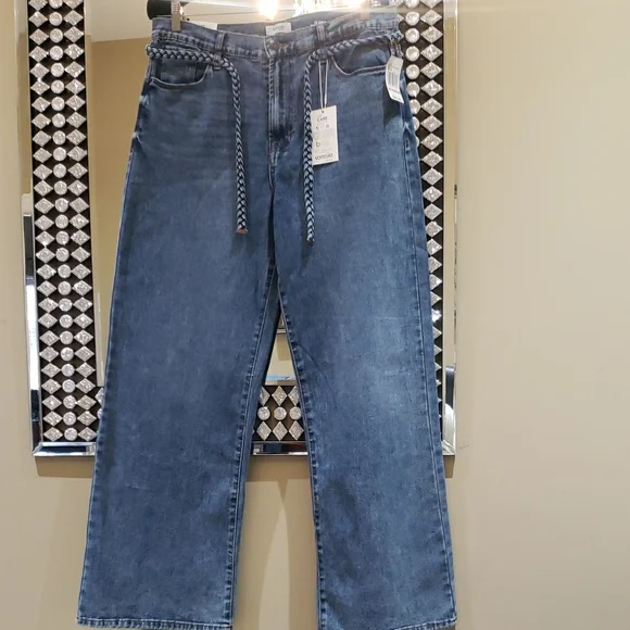 Mwt Kensie 31 Blue Relaxed Fit Jeans with High-Rise Waist and Full Length - Picture 1 of 8